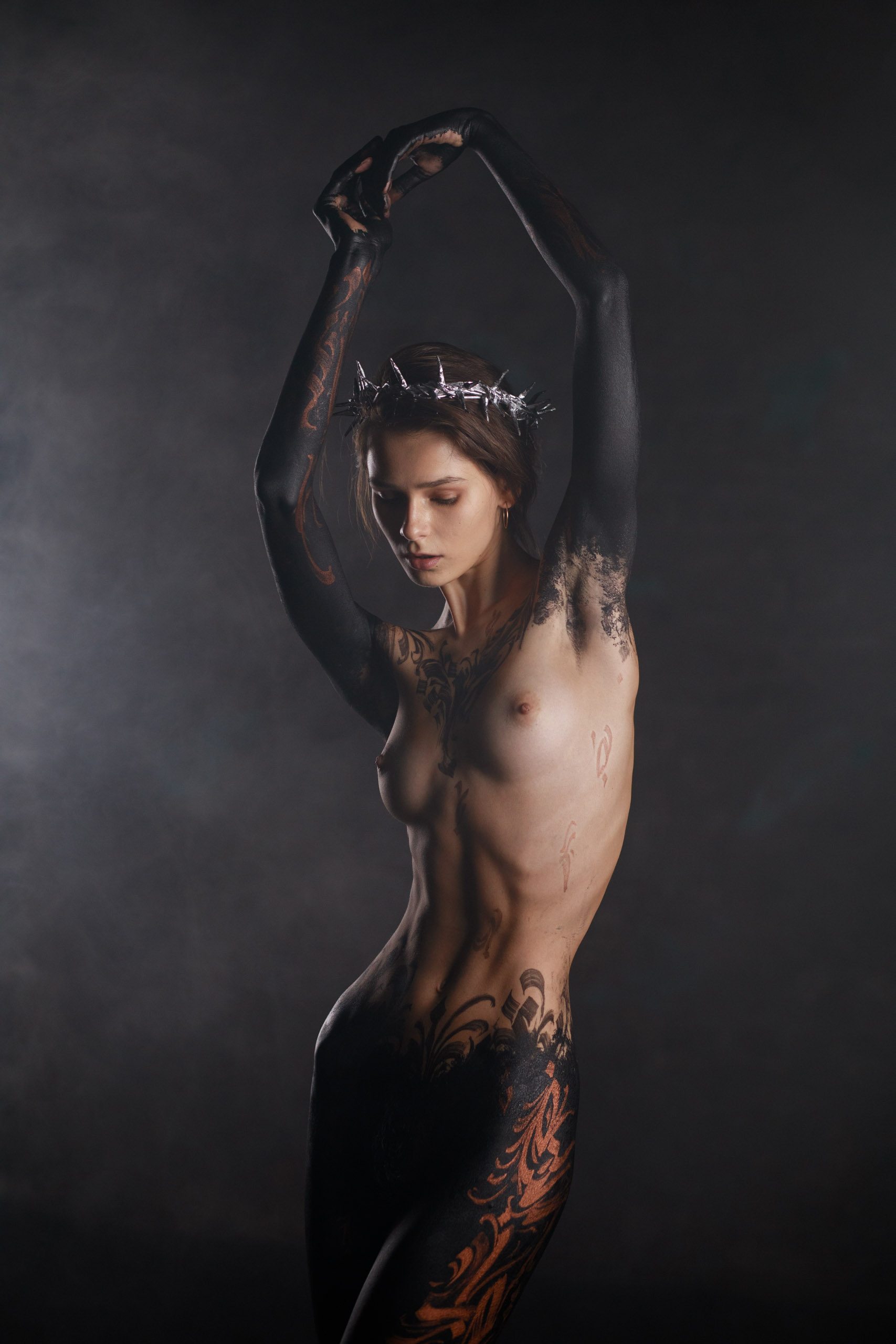 Bild markiert mit: Skinny, Brunette, Igor Kuprianow, Irina Telicheva - Ирина Теличева, Russian, Art, Body painting, Cute, Small Tits, Tummy