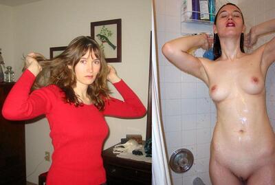 Brunette, Small Tits, Tummy, Shower