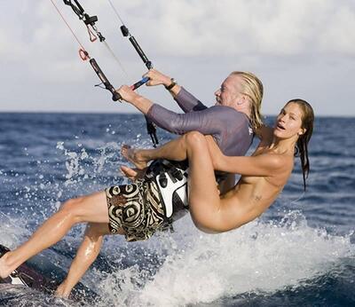 Bild markiert mit: Skinny, Brunette, Denni Parkinson, Richard Branson, Celebrity - Star, English, Kitesurf, Legs, South African, Sport